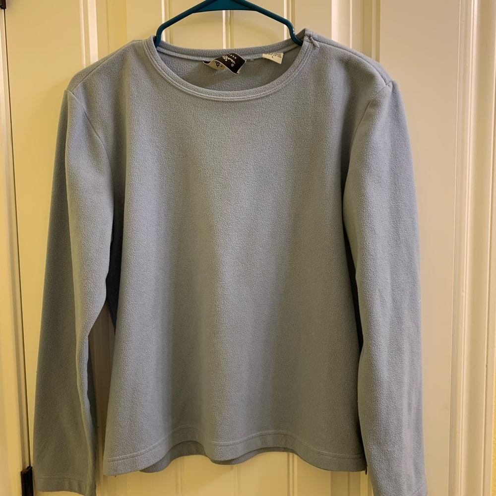 Blue fleece sweater